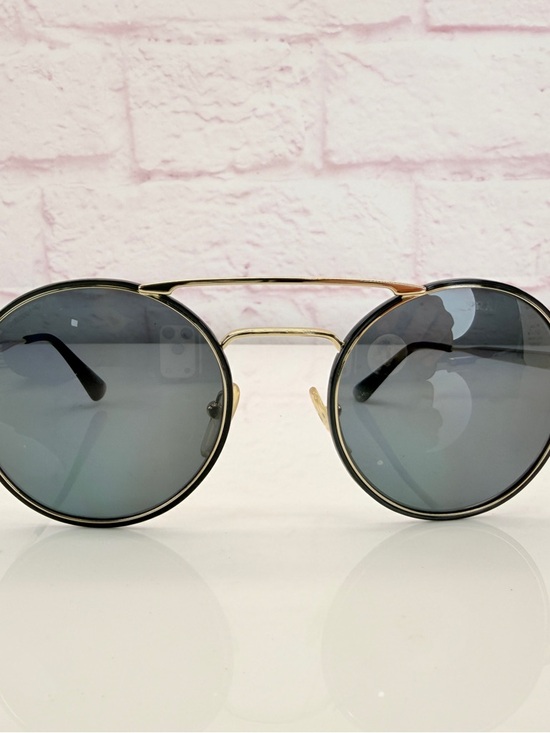 Prada SPR51s Round Sunglasses in Gold and Black main image 11